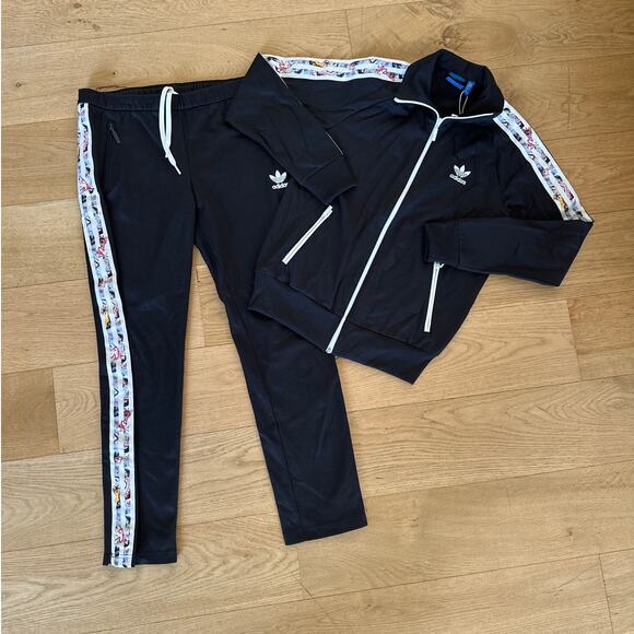 Adidas x Topshop - City College Tracksuit Jacket and Pants in Black & White - Picture 1 of 6